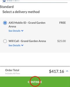 チケットマスター、AXSを使いこなそう チケットの買い方 - びばラスベガス