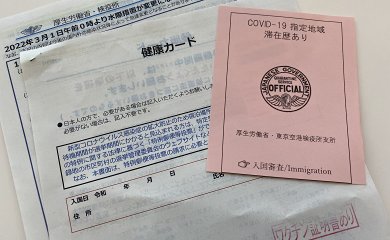 日本入国書類
