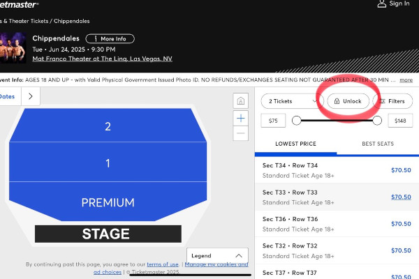 Caesars $50 Show Week